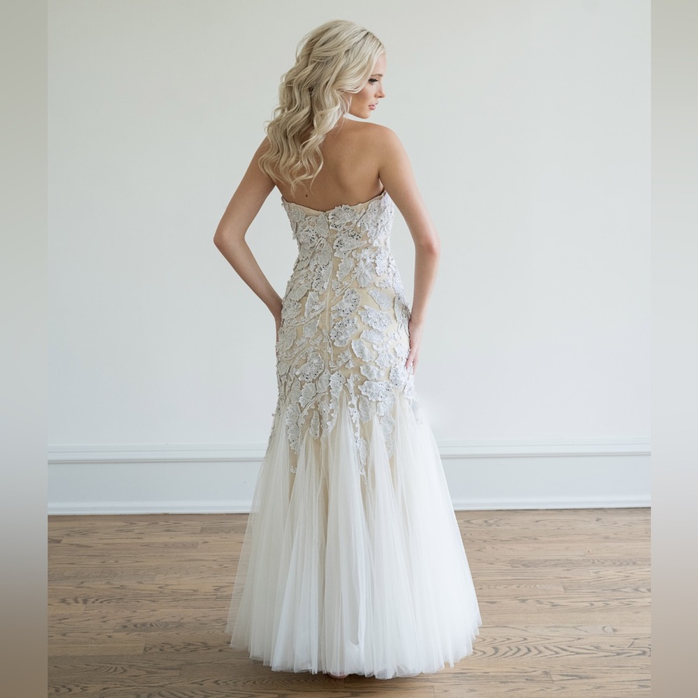 Jovani Appliqué Tulle Gown
